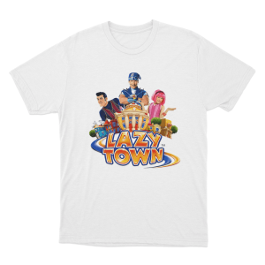 Lazy Town Classic Trio Logo Unisex T Shirt White