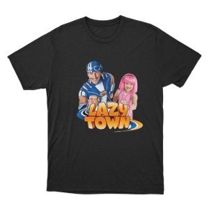 Lazy Town Sportacus And Stephanie Unisex T Shirt Black