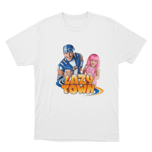 Lazy Town Sportacus And Stephanie Unisex T Shirt White