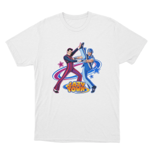 Robbie And Sportacus Unisex T Shirt White
